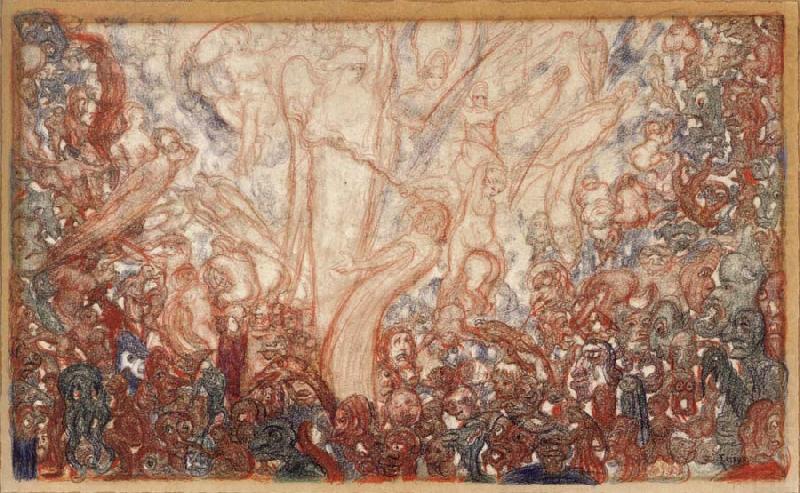 James Ensor The Fight of the Angels and the Demons oil painting picture